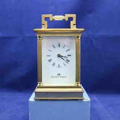 Matthew Norman 1754 Carriage Clock 11 Jewel. Swiss made. With Key (GWO)