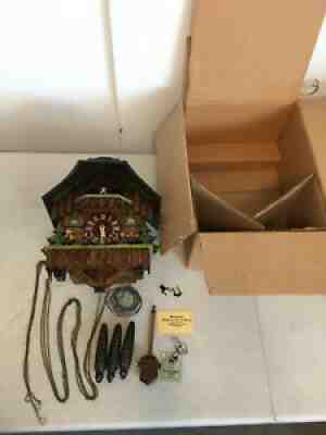 GERMAN BLACK FOREST KUNER CARVED CUCKOO CLOCK swiss movement 505mh FREE SHIPPING