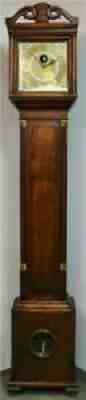 Rare Antique Oak Cased Earth Driven Electro Magnetic Longcase Grandfather Clock