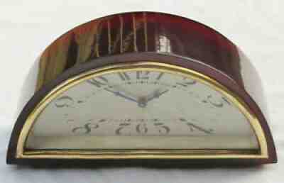 RARE ANTIQUE ART DECO CHERRY RED AMBER CATALIN BAKELITE FATURAN CLOCK