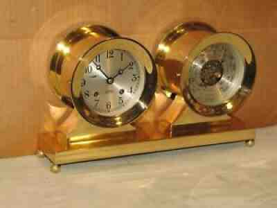 CHELSEA VINTAGE SHIPS BELL CLOCK BAROMETER OCEAN PRIDE MODEL 1978 RESTORED
