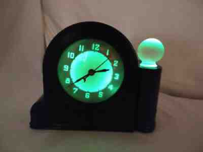 Vintage 1930's Art Deco Lackner Neon Glo Clock â?? Excellent!