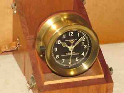 CHELSEA U.S.ARMY M1 MESSAGE CENTER CLOCK~4 1/2" DIAL 1942 WW2 MINT CONDITION