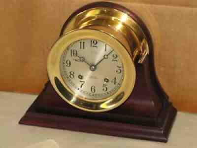 CHELSEA VINTAGE SHIPS BELL CLOCK~4 1 2 DIAL 1956 NEGUS RESTORED