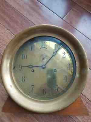 Brass Ships Clock Maritime E Howard Chelsea Seth Thomas engine room Chronometer