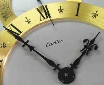 CARTIER CLOCK WITH EXTRA BAROMETER & THERMOMETER, EXTREMELY RARE, COLLECTABLE.