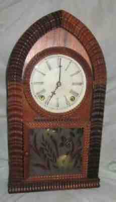 Rare J.C. Brown Forestville Clock Manufactory Ripple Cut Beehive Clock Working