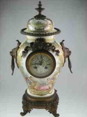 Antique 19th Century Tiffany&Co New York France Sevres Mantel Clock Circa 1880