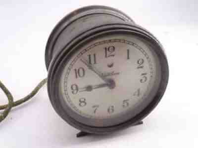 Antique Telechron Warren Clock Co Electric 1920 Shelf Mantel Vintage Brass Old