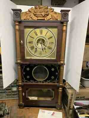 Antique R.&J.B TERRY Tripple Decker Tall Shelf Clock REBUILT Movement C. 1838
