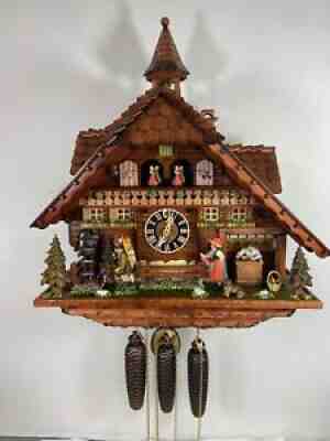 Â Black Forest 8 day Musical Clock Maker German Cuckoo Clock, Hones 86206T