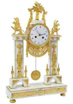Portico Egypt kaminuhr bronze empire clock antique clock pendulum cartel