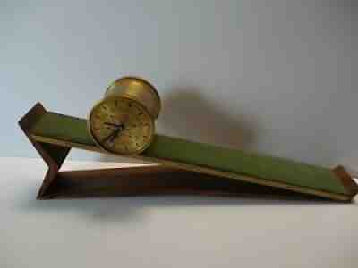 GUBELIN MANTEL PLANE CLOCK INCLINED SELF WINDING RARE MID CENTURY RARE VINTAGE