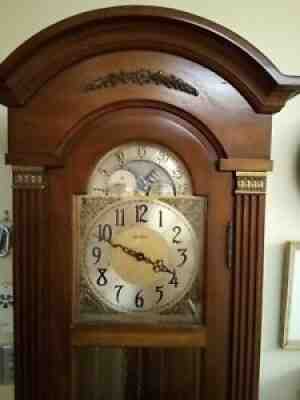 Clock, Grandfather, Westminster Chimes, Weights, Pendulum, Moving Moon Dial