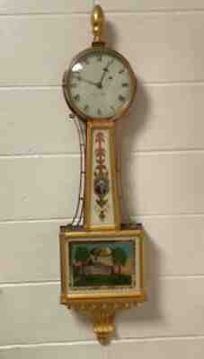 Elmer O Stennes Weymouth, Massachusetts wall banjo clock Weymouth Massachusetts