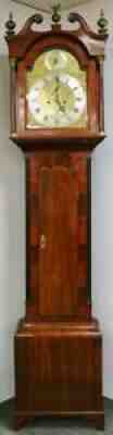 Antique J Hunt Of Basingstoke 8 Day Striking Mahogany Grandfather Longcase Clock