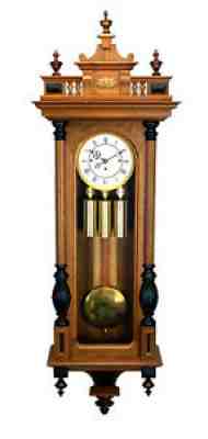52" German Gustav Becker Grand Sonnerie 3 Weight Vienna Regulator WallÂ Clock