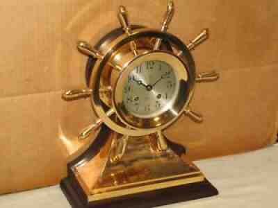 CHELSEA ANTIQUE SHIPS BELL CLOCK~4 1/2" MARINER MODEL 1929 RESTORED