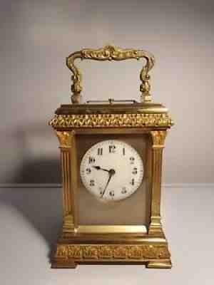 Antique Carriage Clock By Henri Jacot Circa 1895 Chiming and Repeating RARE