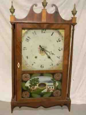 antique Riley Whiting pillar and scroll clock