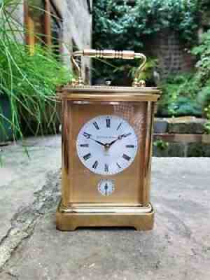 SUPERB MASKED CARRIAGE CLOCK WITH REPEAT/ ALARM BY SWISS MAKER MATTHEW NORMAN