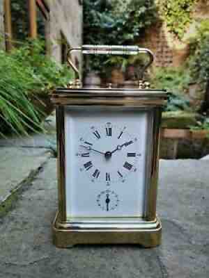 A SUPERB STRIKE / REPEAT / ALARM CARRIAGE CLOCK BY L'EPEE 1993 MODEL - PRISTINE