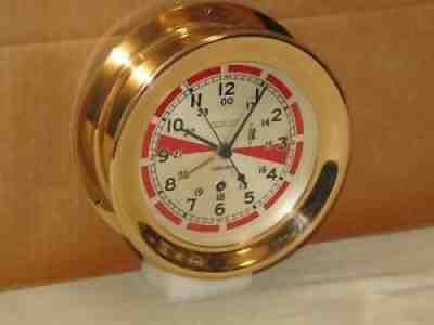 CHELSEA ANTIQUE SHIPS RADIO ROOM CLOCK~6" DIAL~1937~WW2 ERA~RESTORED