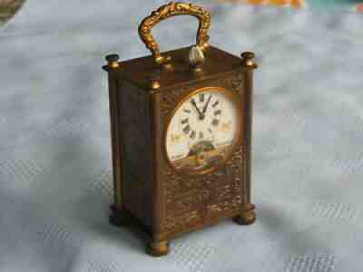 Vintage Baylor Frainier Depose Carriage Clock, 8 Day Swiss Hebdomas Movement