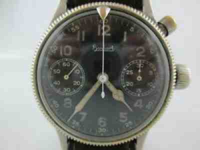 Rare WW2 Luftwaffe German Chronograph Pilot Watch by Hanhart Circa 1939/1940