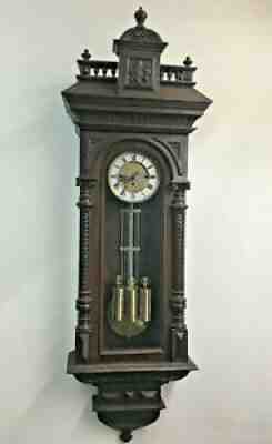 XXL Antique Gebruder Resch Grand Sonnerie Wall Clock