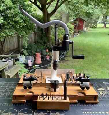 Preowned KWM Bushing Machine with Attachments & Bushings! Clockmaker Tool!
