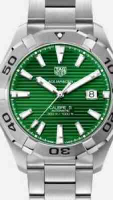 TAG Heuer Aquaracer Auto Caliber 5 Green Dial 43 mm WAY2015.BA0927 Men's