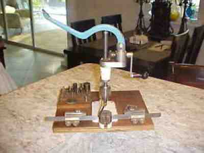 Preowned KWM Bushing Machine with Attachments & Reamers Clockmaker Tool!