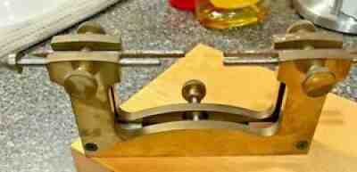 Clockmakers Heavy Bronze depthing tool 6 1/2 base 3 1/4 high complete very nice