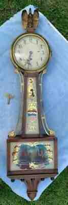 Antique Vintage Chelsea Banjo Clock Lake Erie Perry's Victory Sept. 10, 1813