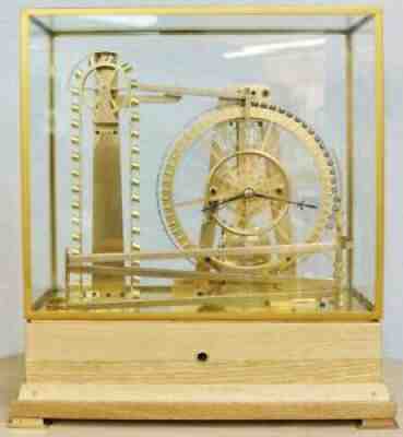 Rare Vintage 8 Day Automation Waterwheel Industrial Mystery Ball Table Clock
