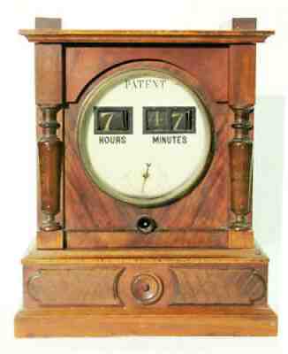 RARE 19TH CENTURY PALLWEBER PATENT DIGITAL PENDULUM CLOCK