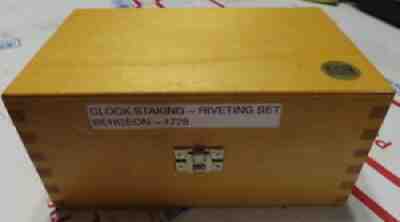 BERGEON NO.1728 CLOCK STAKES AND RIVETING PUNCHES BOX SET, VERY HARD TO FIND