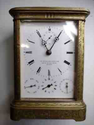 J F Bautte & Cie / Rossel et Fils, Geneva Brass And Gilt Carriage Clock w/...