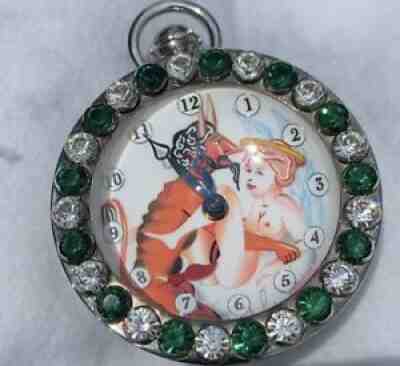 ~~Very Rare Authentic Corum 'Hours of Love" Erotic Bubble Crystal Clock~~w/VIDEO