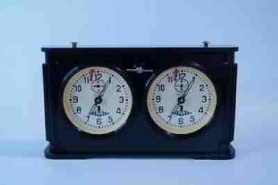 Black Bakelite JANTAR USSR vintage Chess Tournament Clock