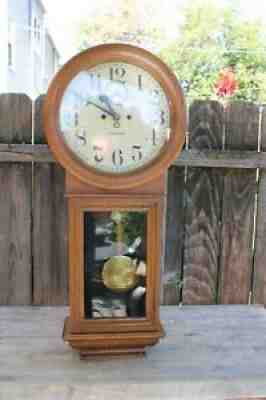 new haven clock co. 30 day running large wall regulator clock Saturn model