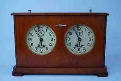 Jantar Amber Vintage USSR Russian Tournament Wooden Chess Clock 1963