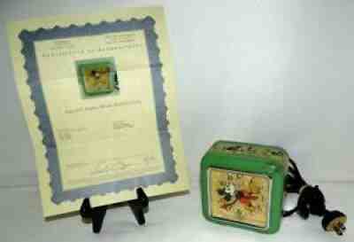 EX! DISNEY1933 "MICKEY MOUSE ELECTRIC CLOCK INGERSOLL PROFESSIONAL SERVICING+COA