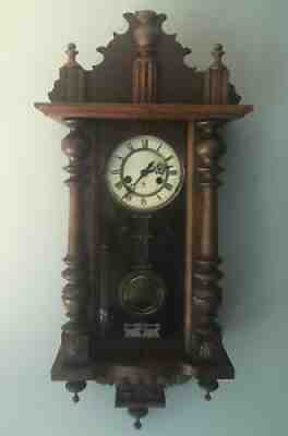 Antique GUSTAV BECKER ~ Silesia ~ Vienna Regulator ~ Spring Driven
