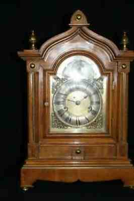 A lovely antique mantle clock by HAC with a ting tang movement.