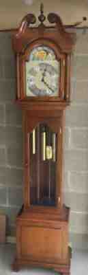 Antique Grandfather Clock Colonial Of Zeeland Westminster Moon Face 6011-132