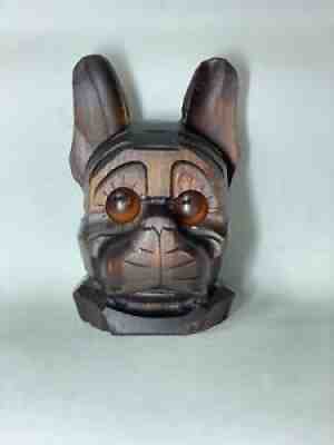 Oswald OSUHR Rolling Eye Clock Hand Carved Wood Early style Boxer