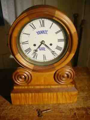 ANTIQUE VERY RARE INGRAHAM 1871 "GRECIAN" MOSIAC 30 HR. PARLOR OR SHELF CLOCK