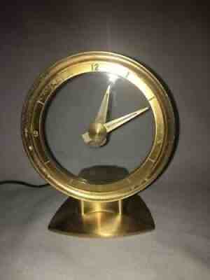 VINTAGE JEFFERSON GOLDEN MINUTE ELECTRIC MYSTERY CLOCK 580-121 Mid Modern MCM